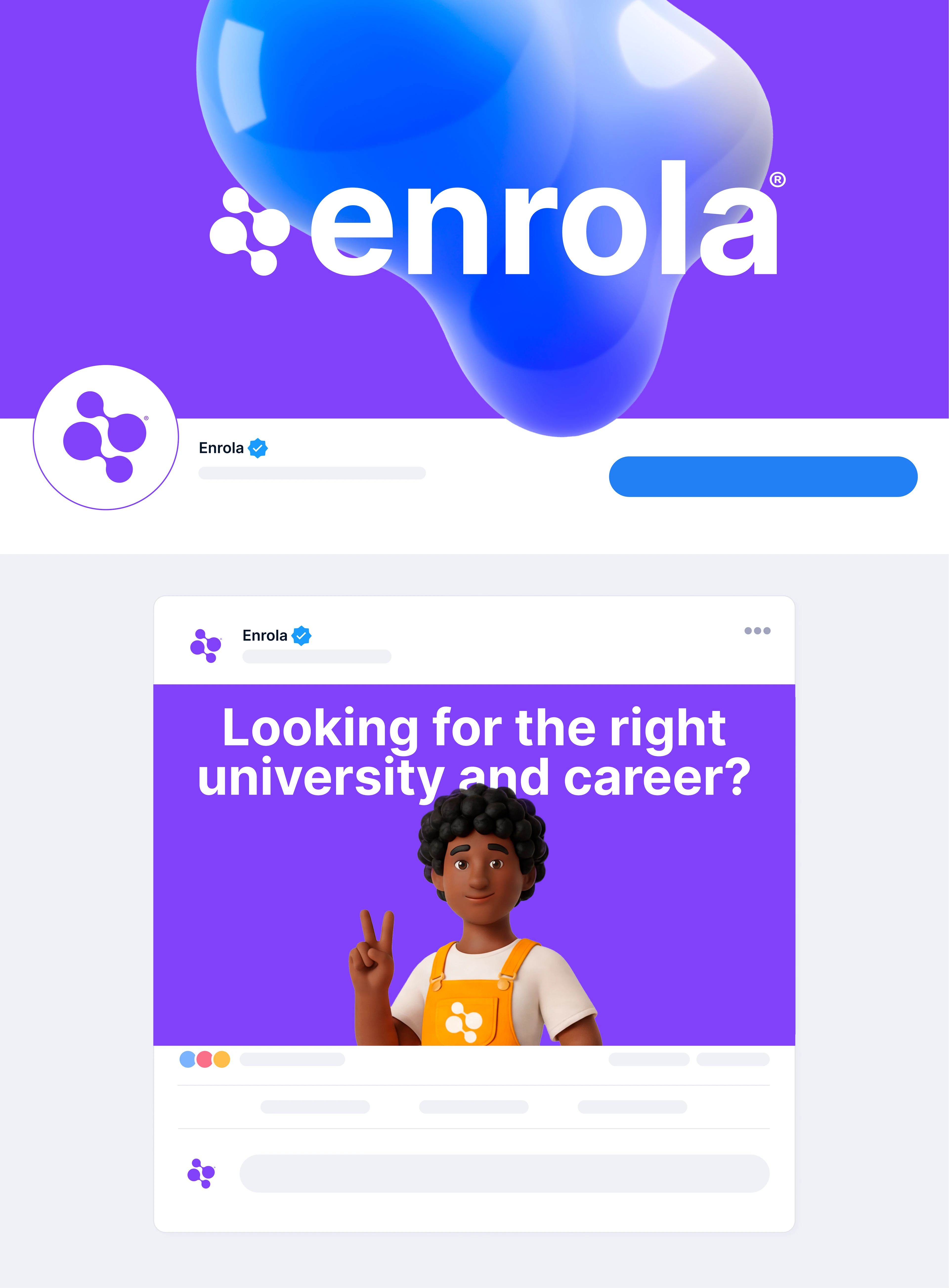 enrola ai edtech artificial intelligence brand identity branding Education visual identity UI/UX Logo Design